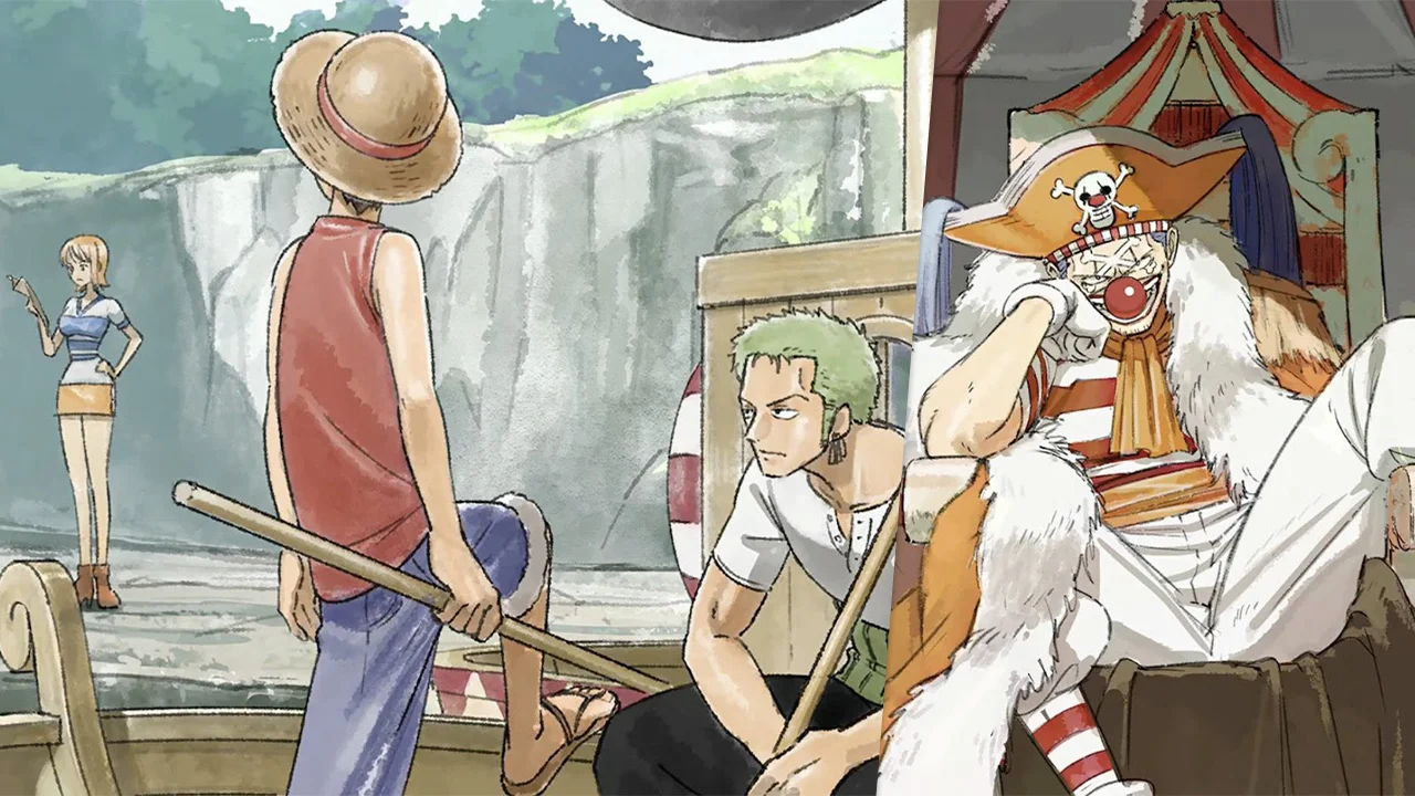 Ilustración oficial de la tripulación de los Sombrero de Paja del anime de One Piece